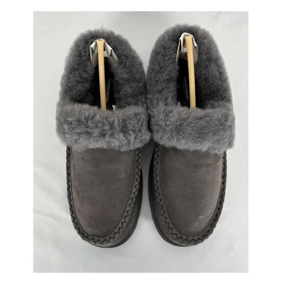 Manitobah Mukluks Sheepskin Shearling Cabin Clogs Womens Size 9 New Charcoal - Picture 2 of 9